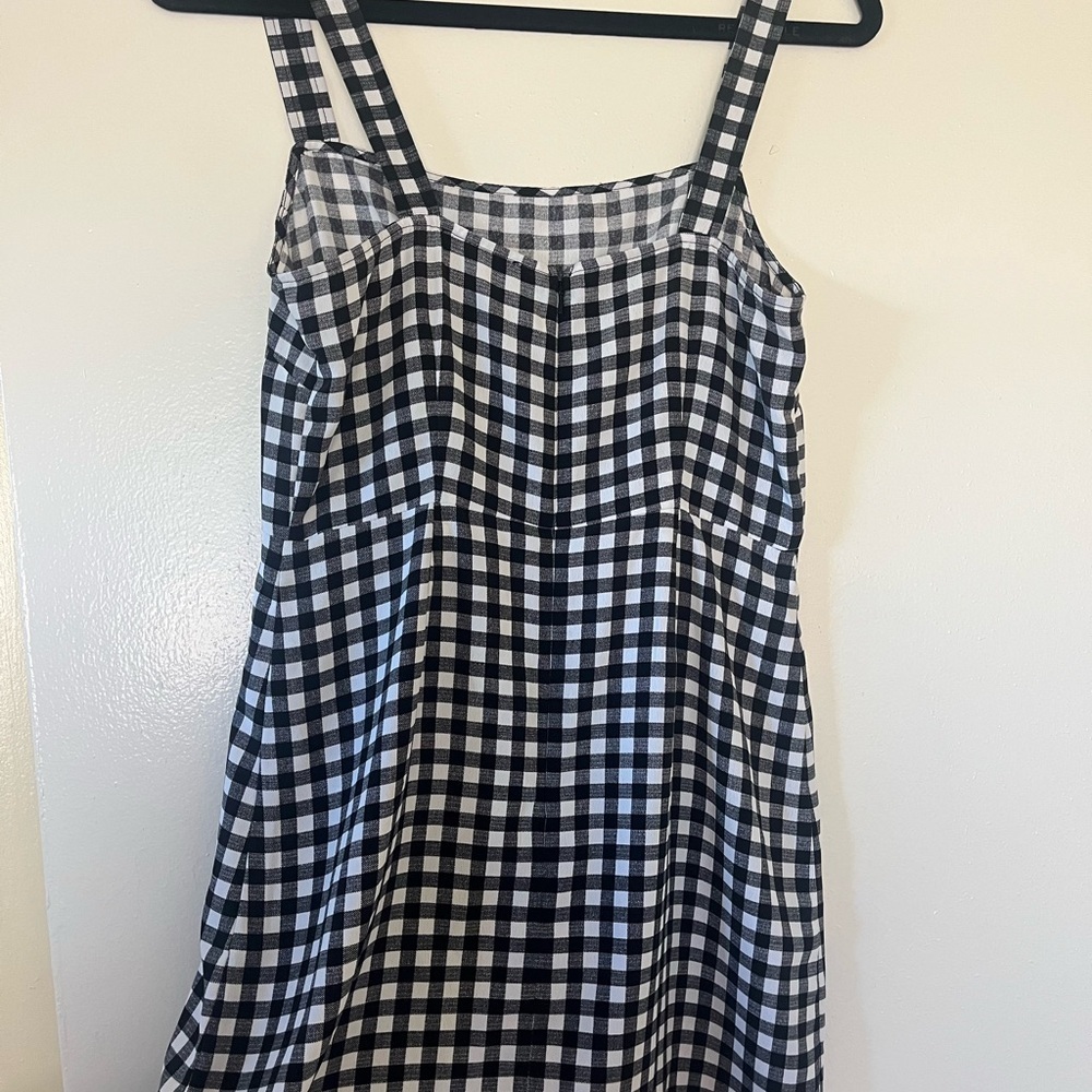 Nordstrom Black and White Gingham Mini Dress - Picture 3 of 3